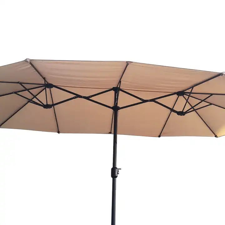 Heavy duty patio outdoor big double garden sun beach parasol umbrella