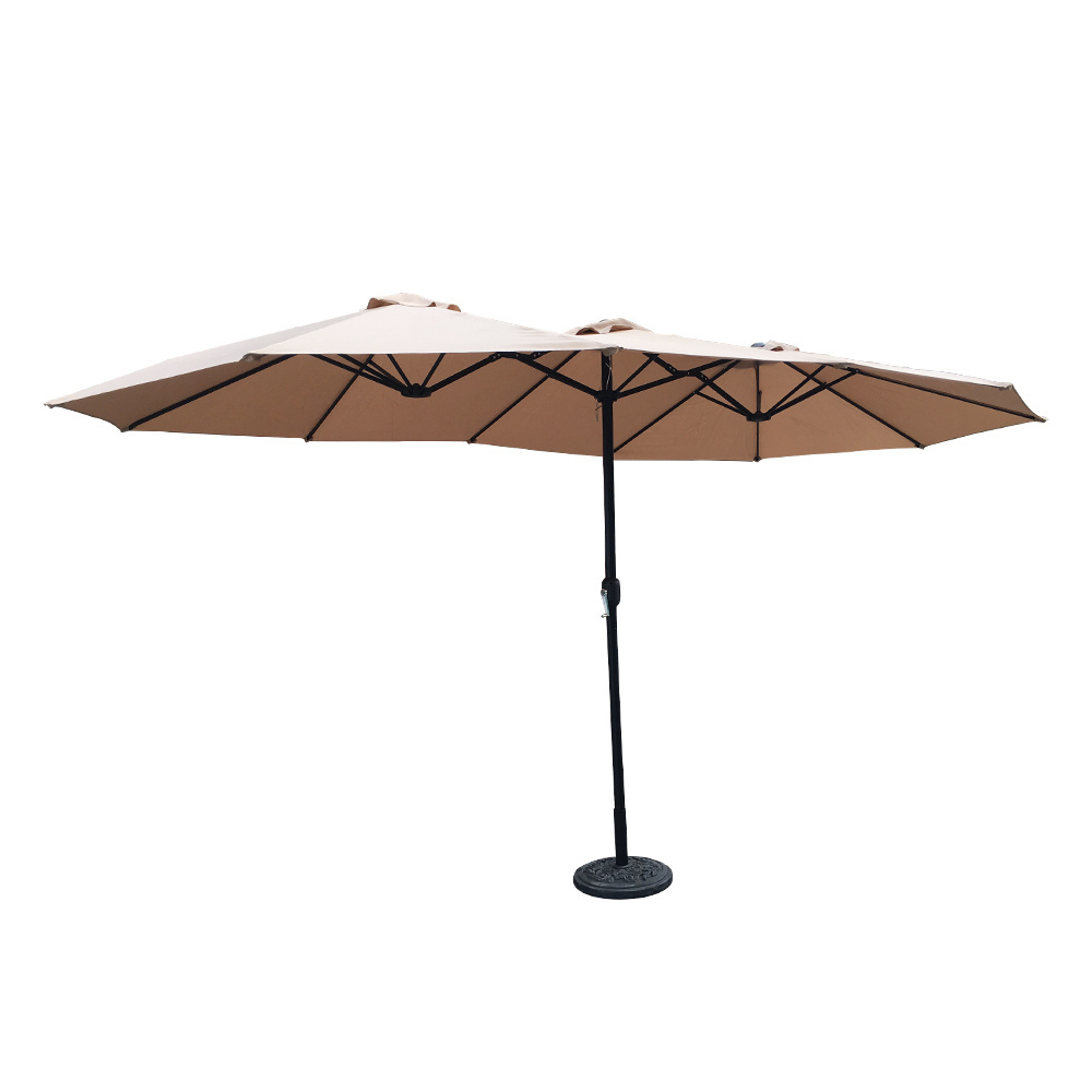 Garden market customised double head 12 ribs patio big sun umbrellas