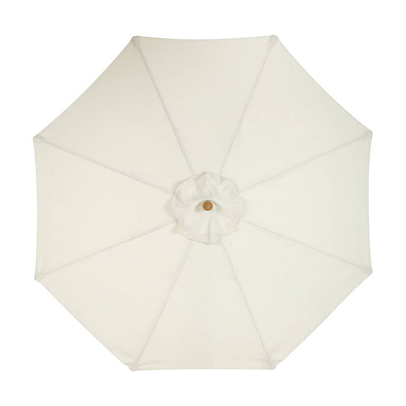 White 2.5m outdoor wooden pole beach garden patio parasols umbrellas