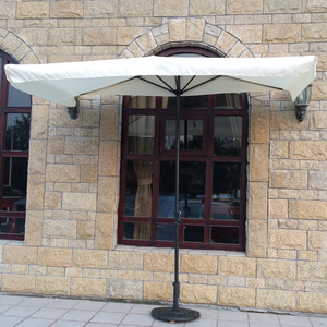 Half square outdoor patio market umbrellas for restaurants