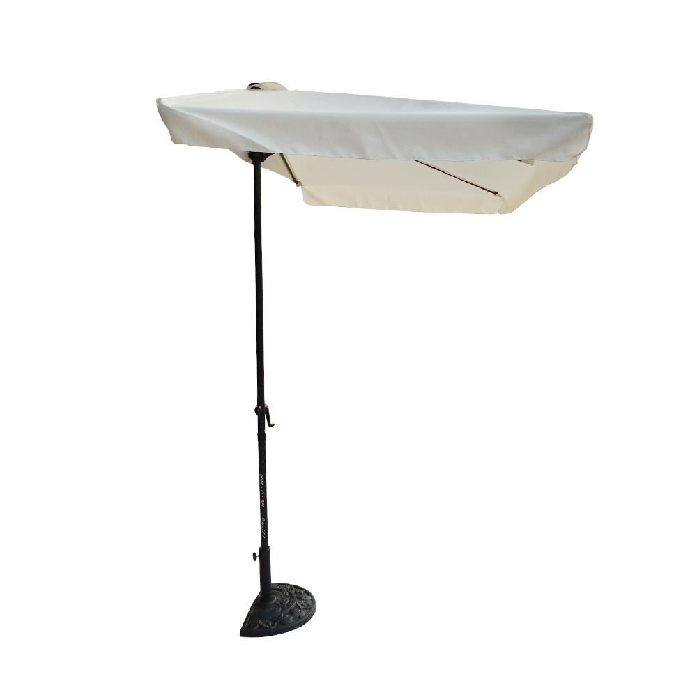 Half square outdoor patio market umbrellas for restaurants