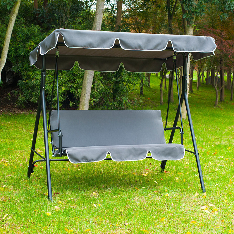 Modern garden hanging outdoor adult 3 seats chair canopy swing bench