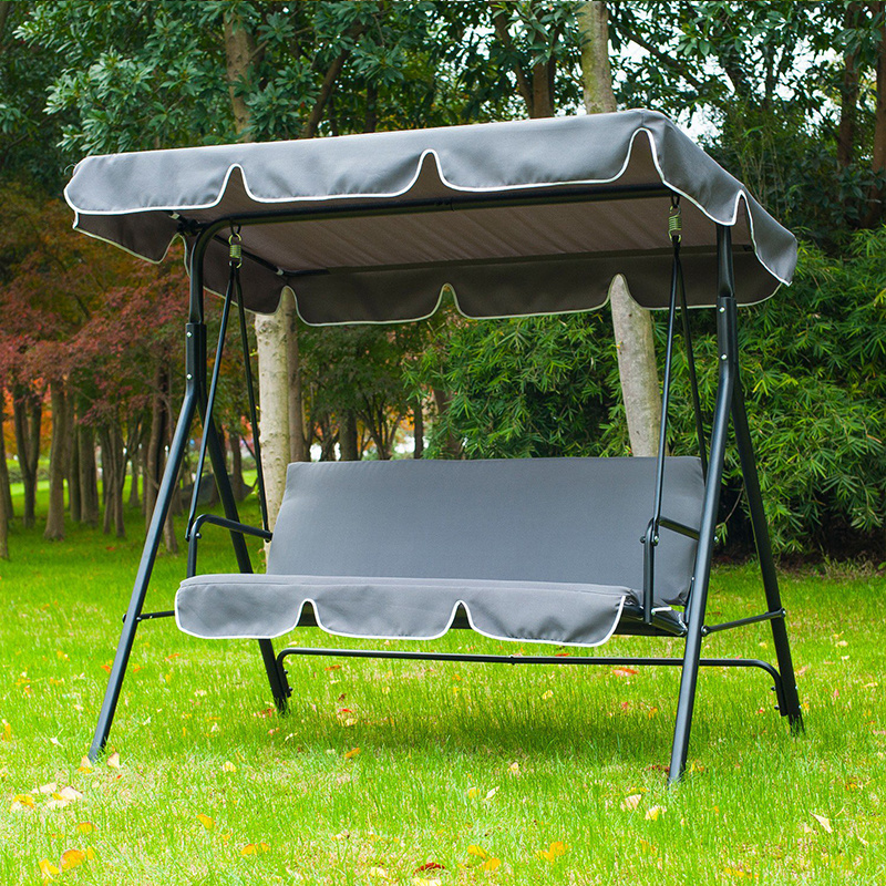 Modern garden hanging outdoor adult 3 seats chair canopy swing bench