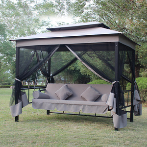 Luxury Iron garden gazebo sofa jhula swing 3 seater and bed outdoors