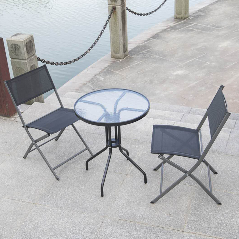 Garden furniture 3 piece round outdoor patio dining set outdoor