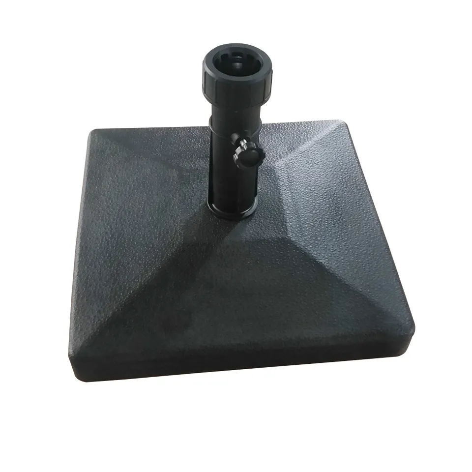 Heavy duty pe plastic square umbrella base 27kg weight stand parasol