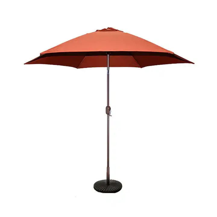 Hot selling outdoor garden 6 steel ribs parasol umbrella with led light