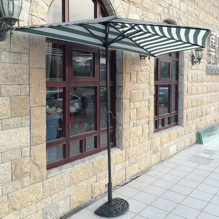 High quality half restaurant beach market umbrella parasol pub with fringe