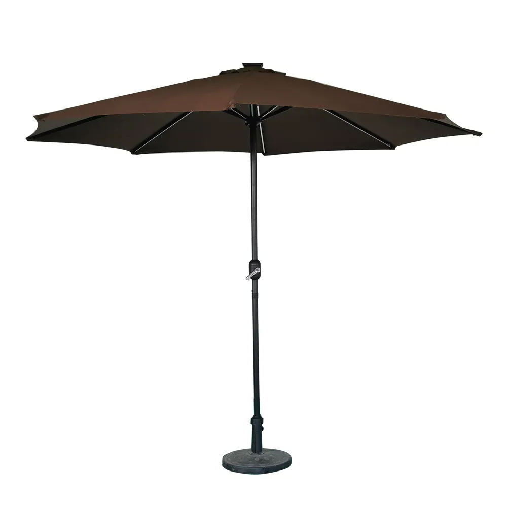 Custom Wholesale Super Quality Outdoor Commercial Table Aluminium Patio Umbrella With Led Solar