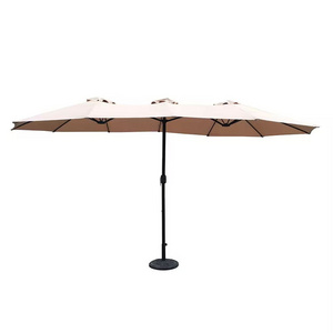 Garden market customised double head 12 ribs patio big sun umbrellas on sale