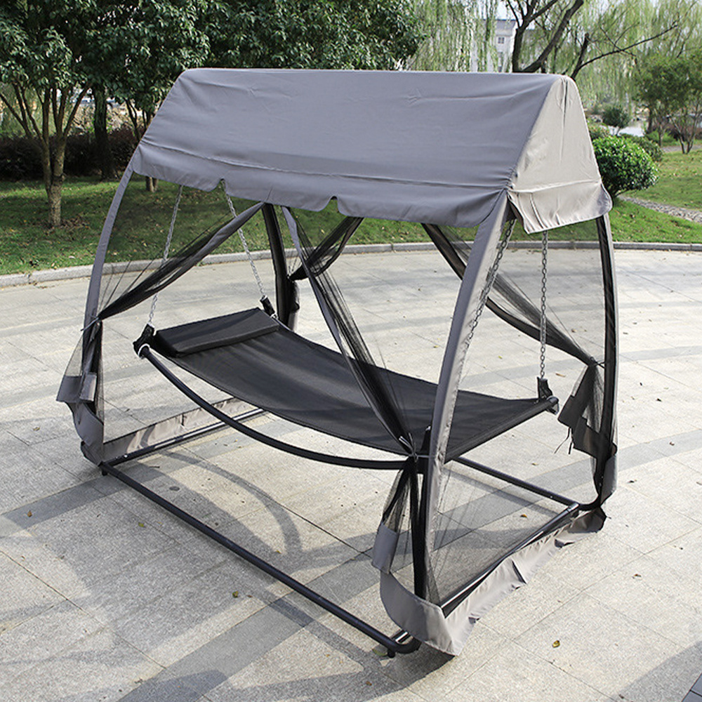 Wholesale outdoor swing bed hanging with mosquito net for garden