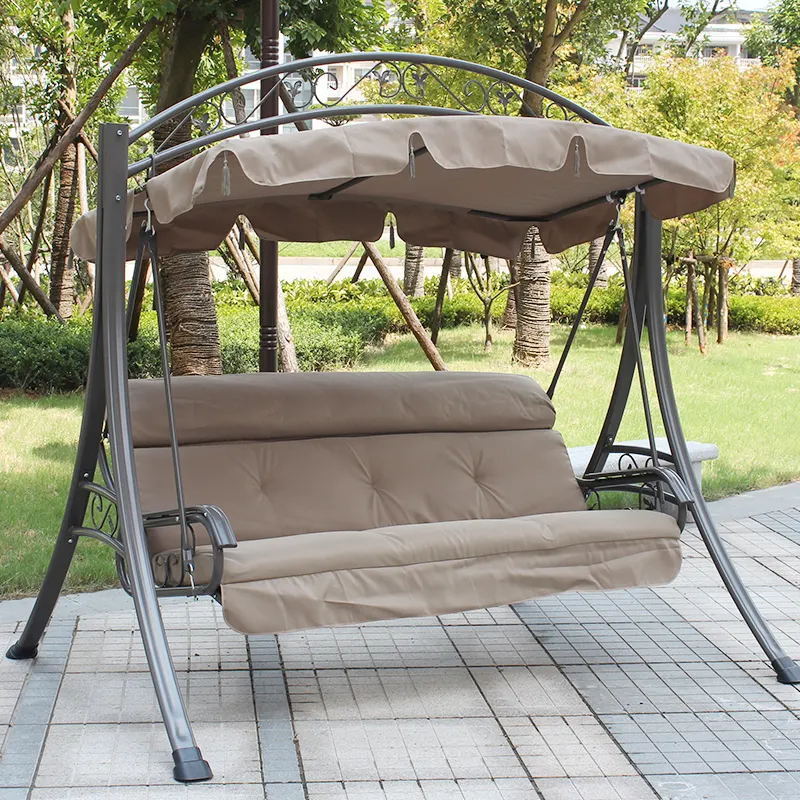 Factory Directly Wholesale Patio Leisure Garden 3 Seats Swings For Adults