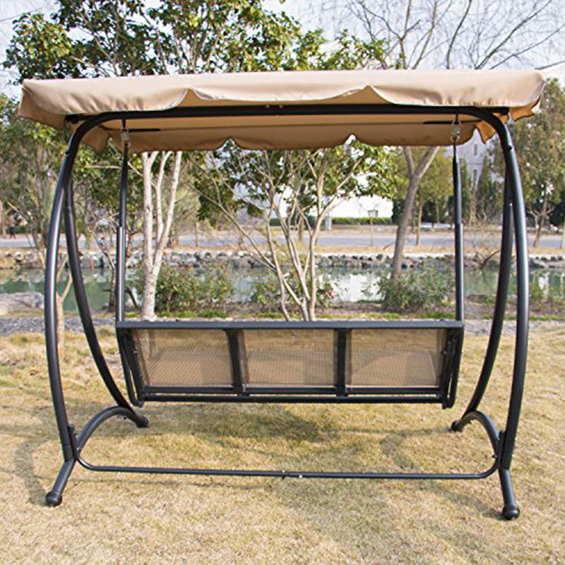 Hot selling comfortable quality outdoor metal swing chair bed