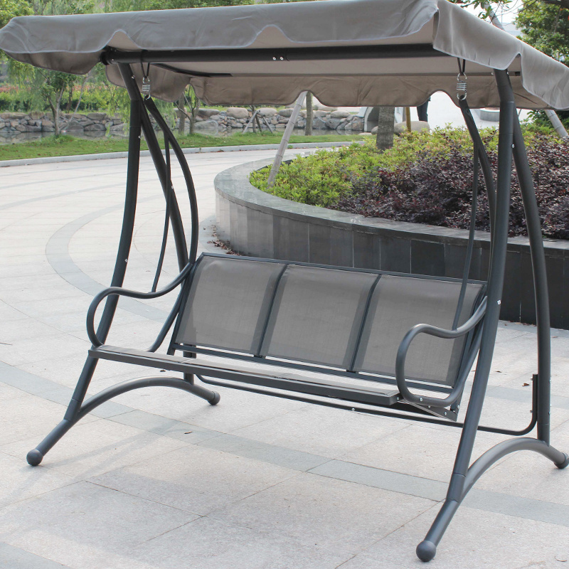 Hot selling comfortable quality outdoor metal swing chair bed