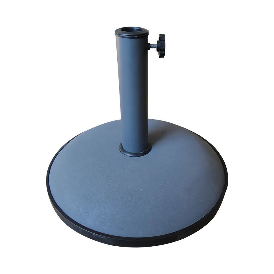 Wholesale grey beach umbrella pe concrete stand base parts plastic