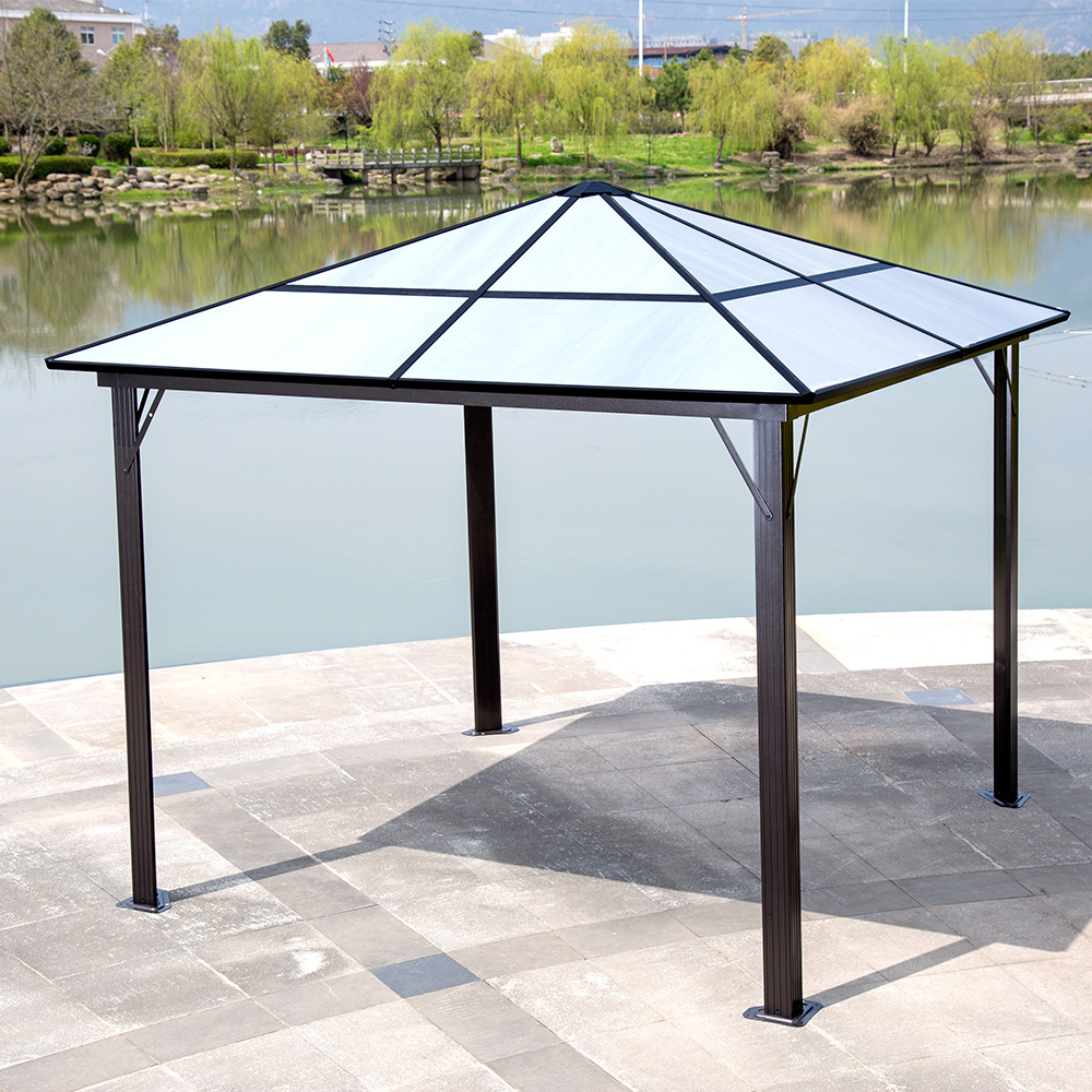 3x3M Aluminum outdoor pc roof gazebo deluxe polycarbonate gazebo