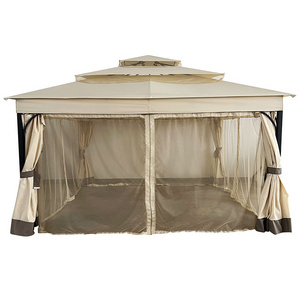 Best price 4x4x2.7m garden party outdoor steel tube waterproof iron gazebos for sale