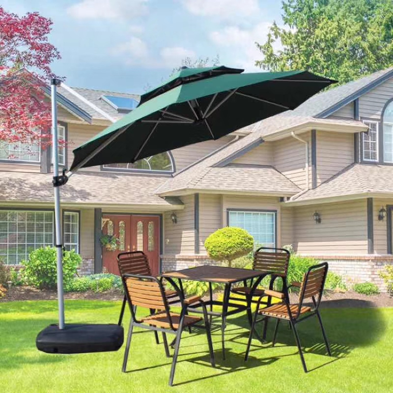 Garden round double roof roman umbrella