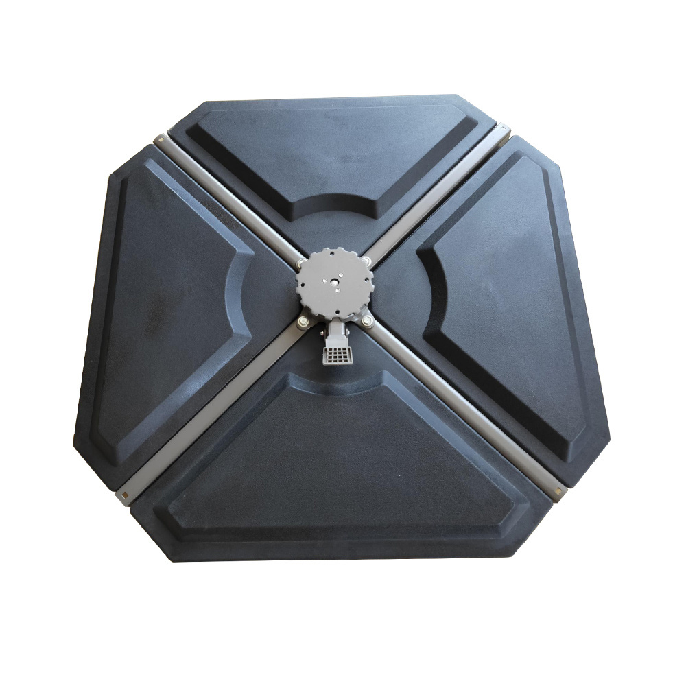 Garden outdoor patio black plastic triangle big umbrella stands base