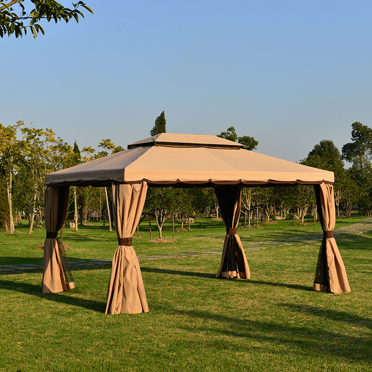 Professional Manufacturer Camping Roma Big Garden Gazebo 3X4M Double Top Garden Outdoor Pavilion