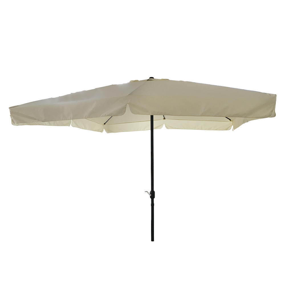 Big 10 ft beach patio outdoor market umbrella parasol white 24 ribs