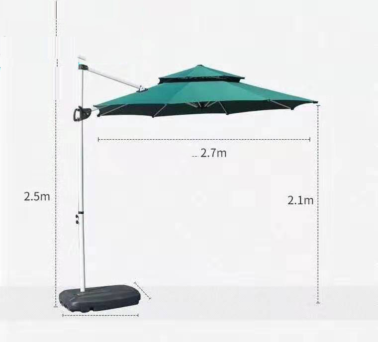 Garden round double roof roman umbrella