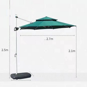 Garden round double roof roman umbrella