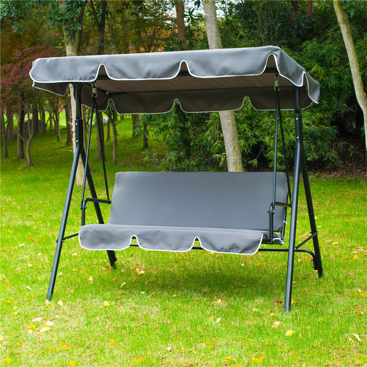 Factory Directly Wholesale Patio 3-Seat Garden Swing Chair Outdoor Swings For Adults