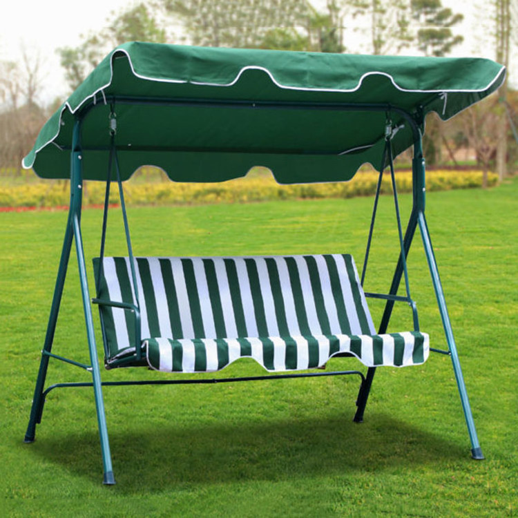 Outdoor Patio Garden Durable Canopy Swings Metal Sunshade 3 Seats Patio Swing Swings For Adults