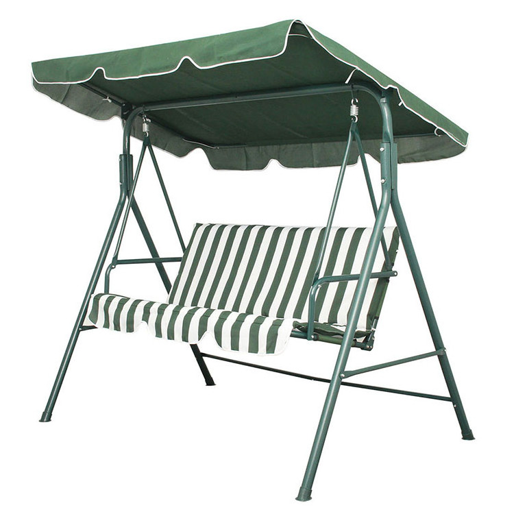 Outdoor Patio Garden Durable Canopy Swings Metal Sunshade 3 Seats Patio Swing Swings For Adults