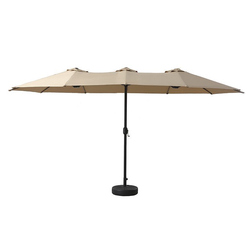 15FT Patio Outdoor Umbrella Double-sided  Large Patio Twin umbrella with Crank