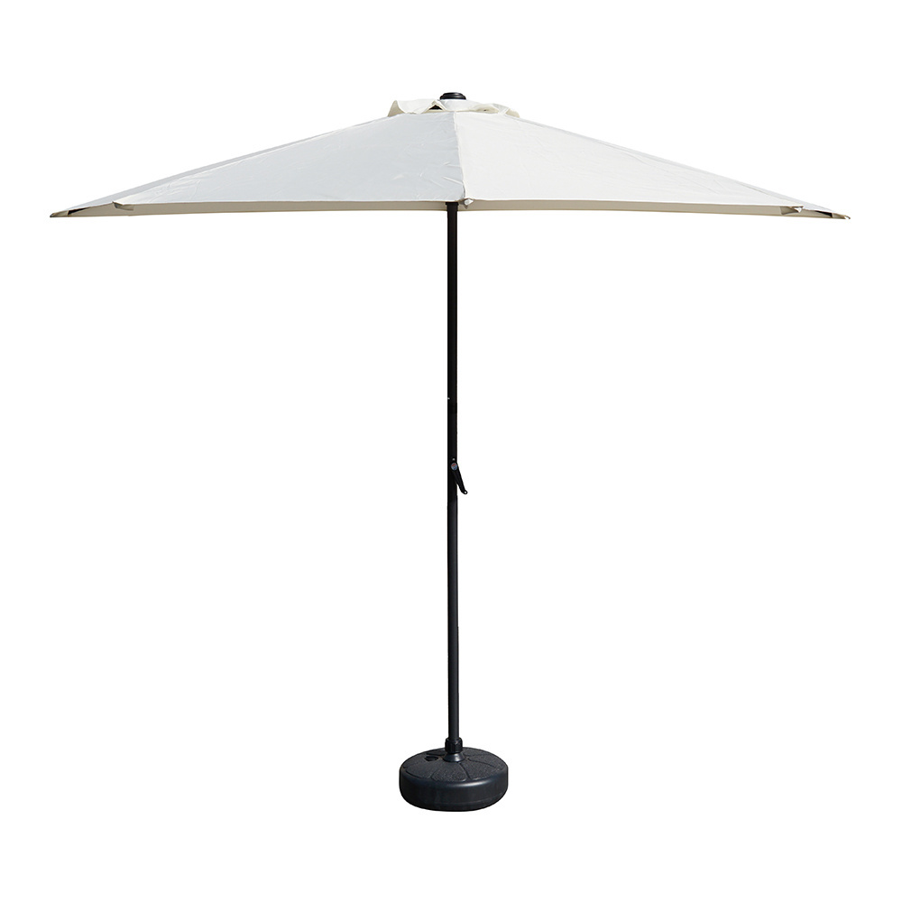 Wholesale Outdoor Patio Custom Half Round Sun Garden Deck Balcony Shade Collapsible Bones Umbrella Parasols