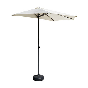 Wholesale Outdoor Patio Custom Half Round Sun Garden Deck Balcony Shade Collapsible Bones Umbrella Parasols