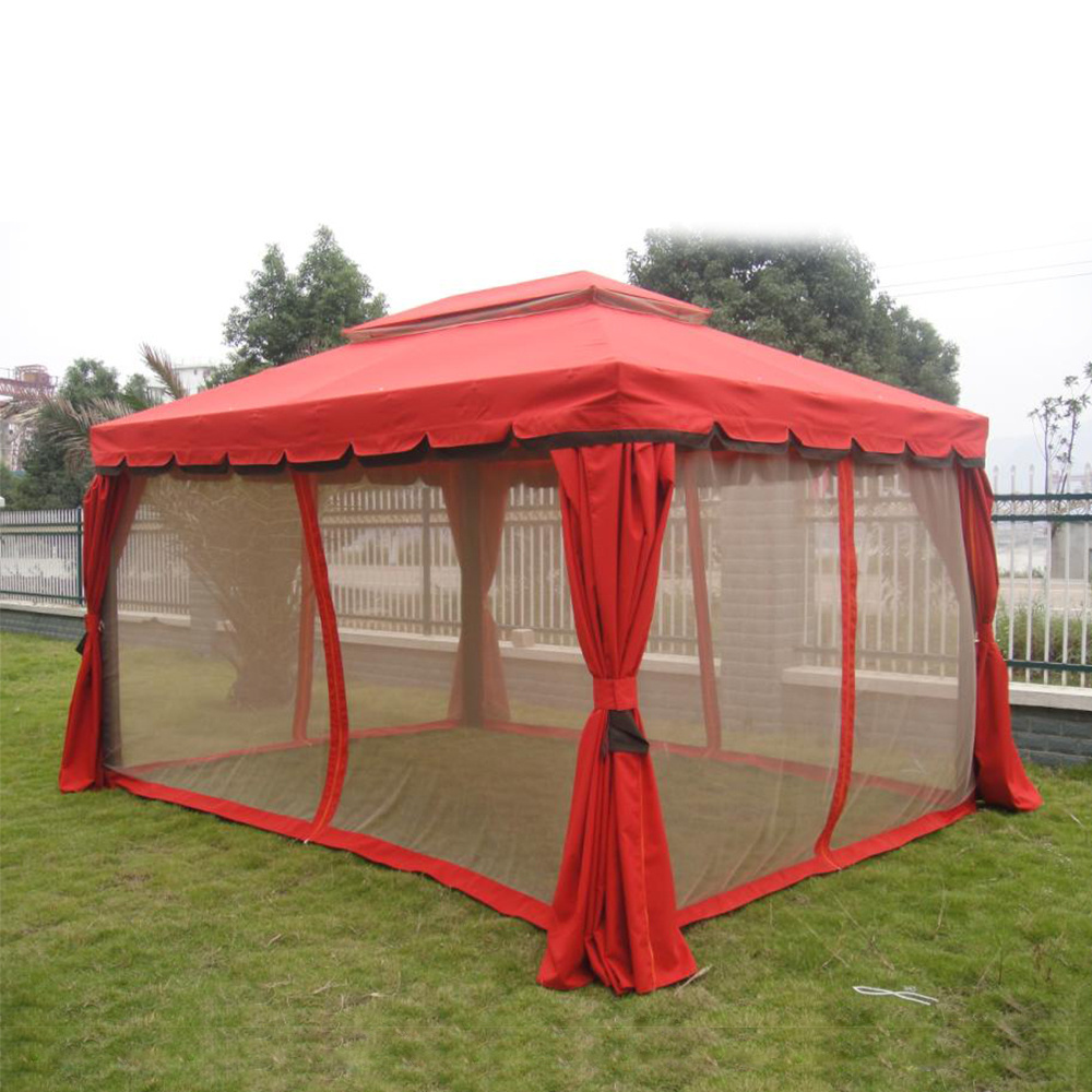 Garden aluminum polyester patio gazebos 3x4 heavy duty netting