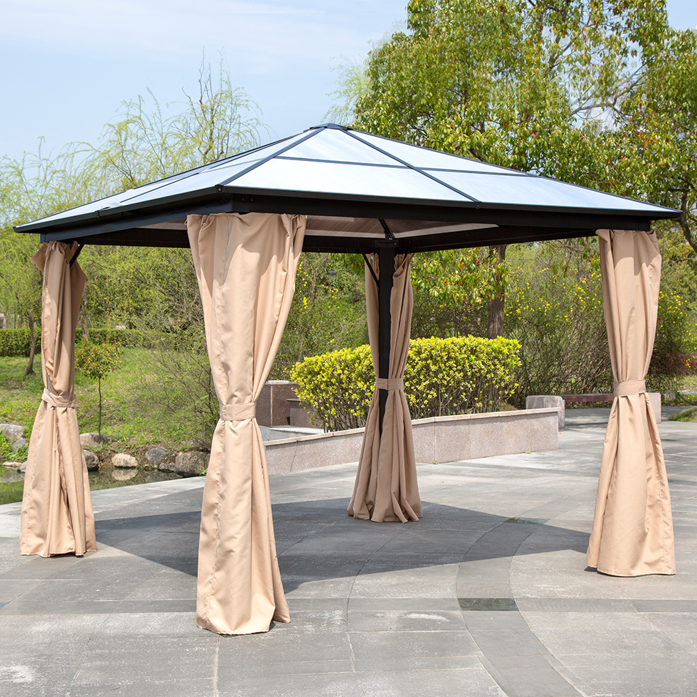 3x3M Aluminum outdoor pc roof gazebo deluxe polycarbonate gazebo