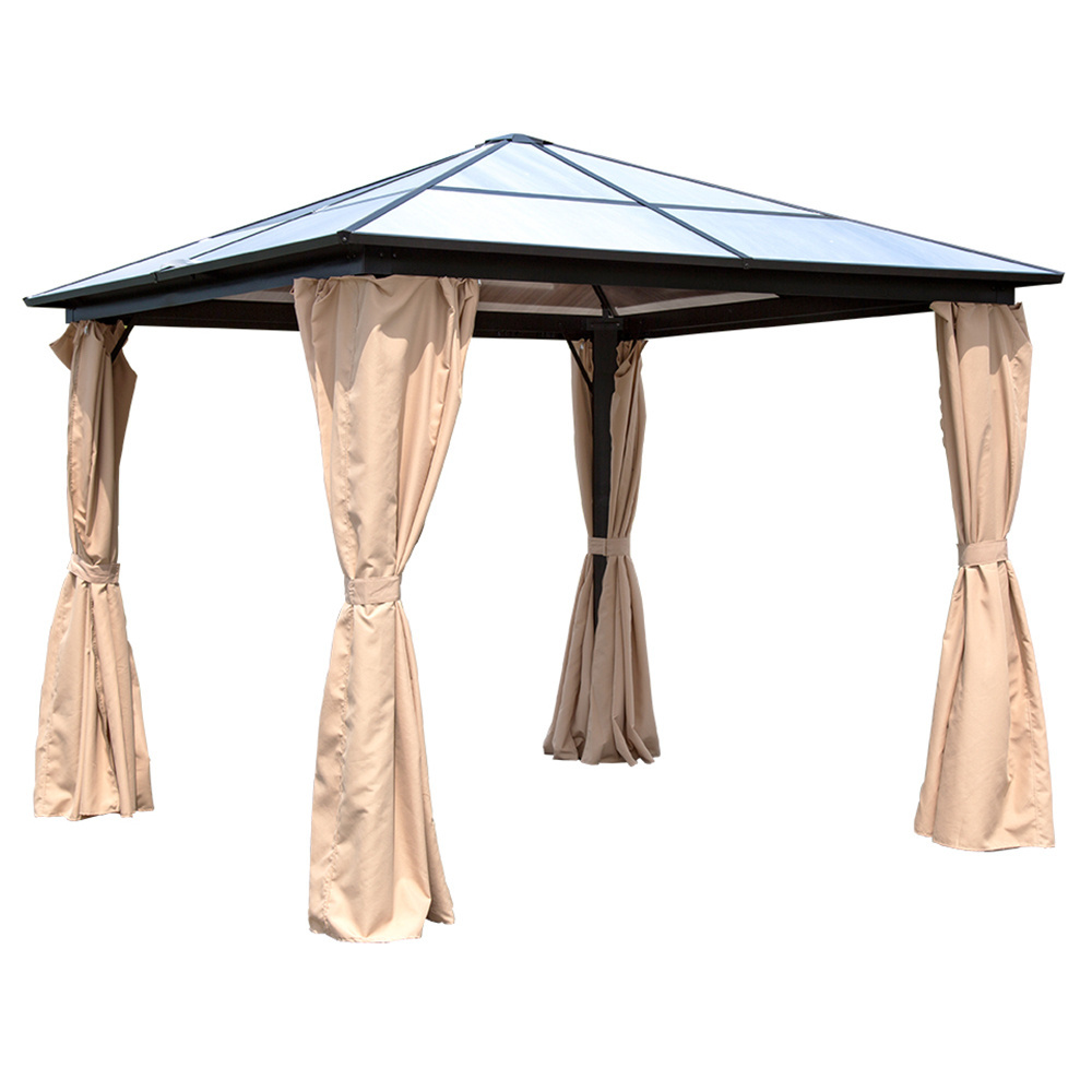 Manufacturer Custom Outdoor Hard Top Alu 3x3M Gazebo Tent With Mosquito nets