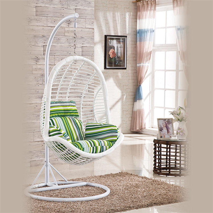 High Quality Garden Hanging Alu Frame  Pe Rattan Kids Indoor Home  egg swing rattan chair