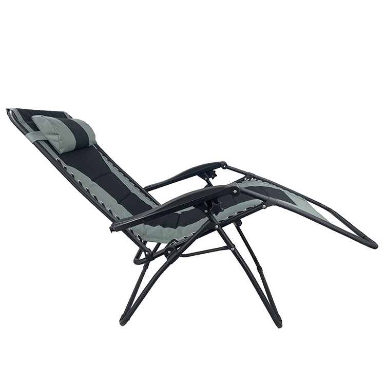 Modern Outdoor Zero Gravity Padded Reclining Beach Chair Folding Lounge