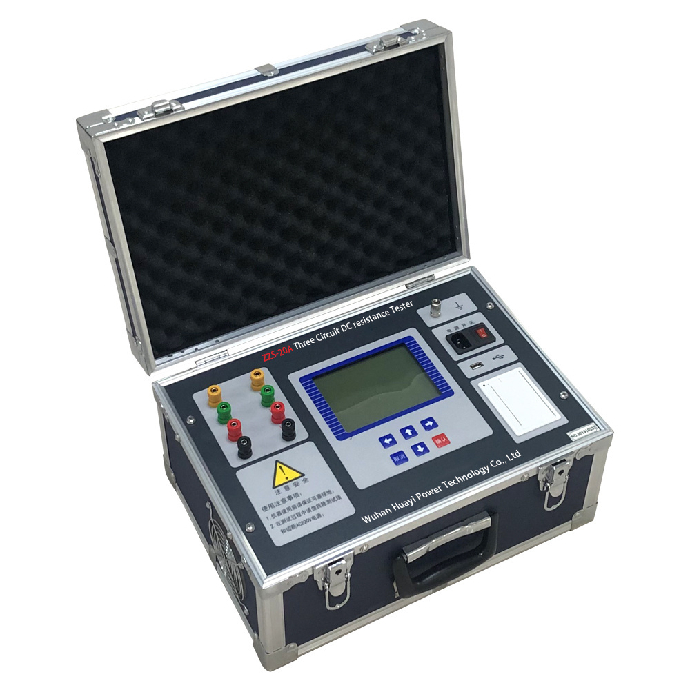 Three circuits high power capacity transformer 3 phase winding resistance calculator tester analyzer