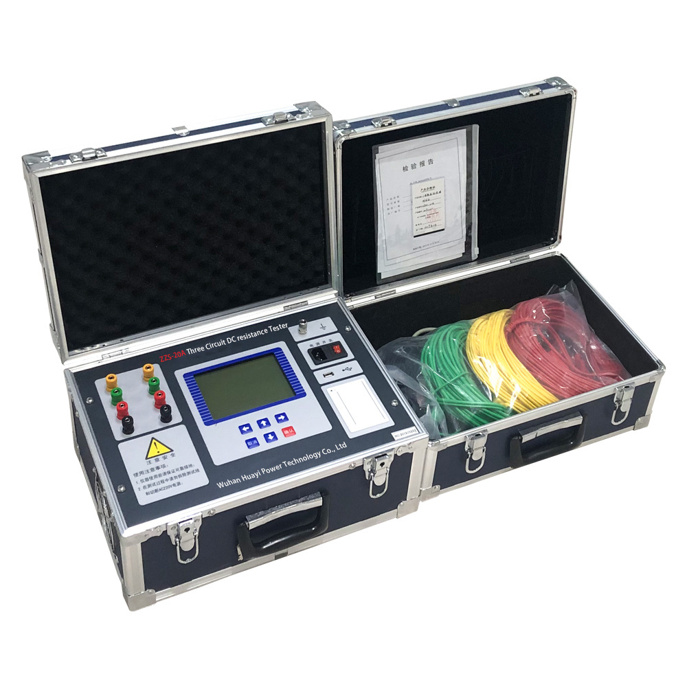 Three circuits high power capacity transformer 3 phase winding resistance calculator tester analyzer