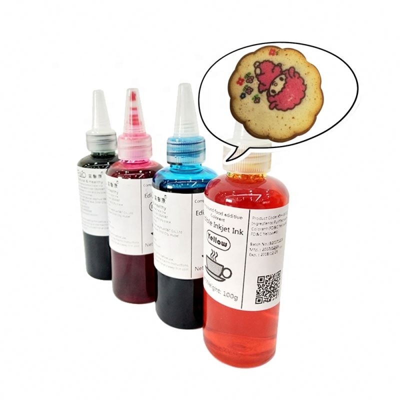 Hot Sell Candy Edible Ink Printer Edible Ink Refill Cartridges Edible Sugar Paper Edible Ink Cake Printing