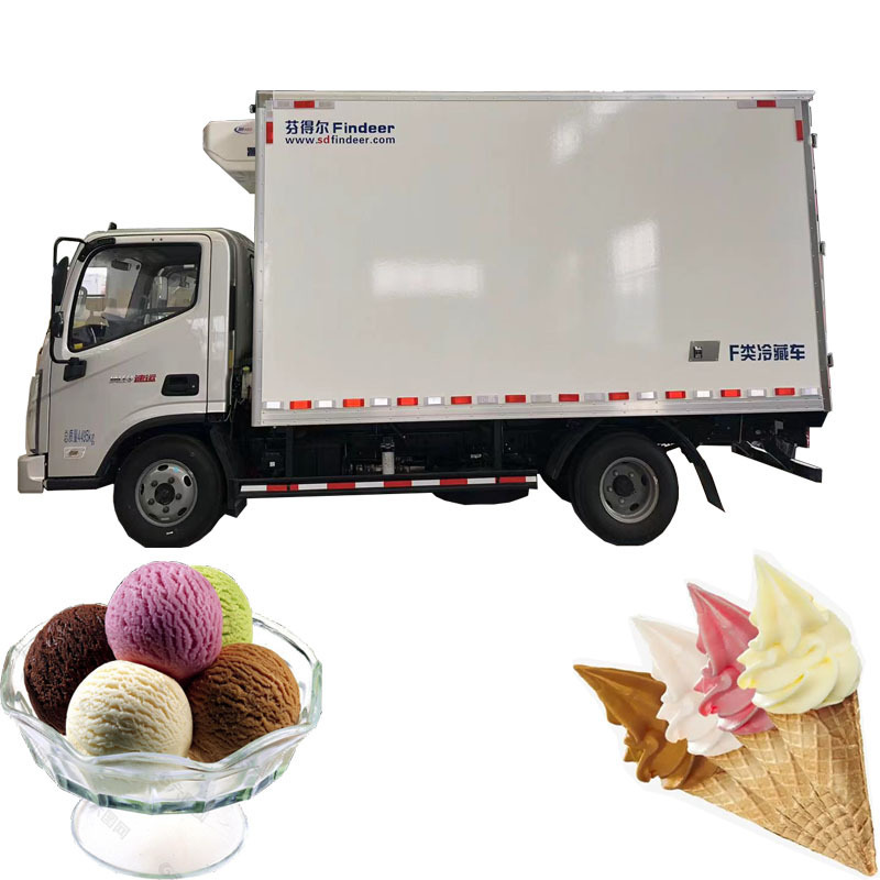 Ice cream freezer transport refrigerated truck box fiberglass van body panels for best sale