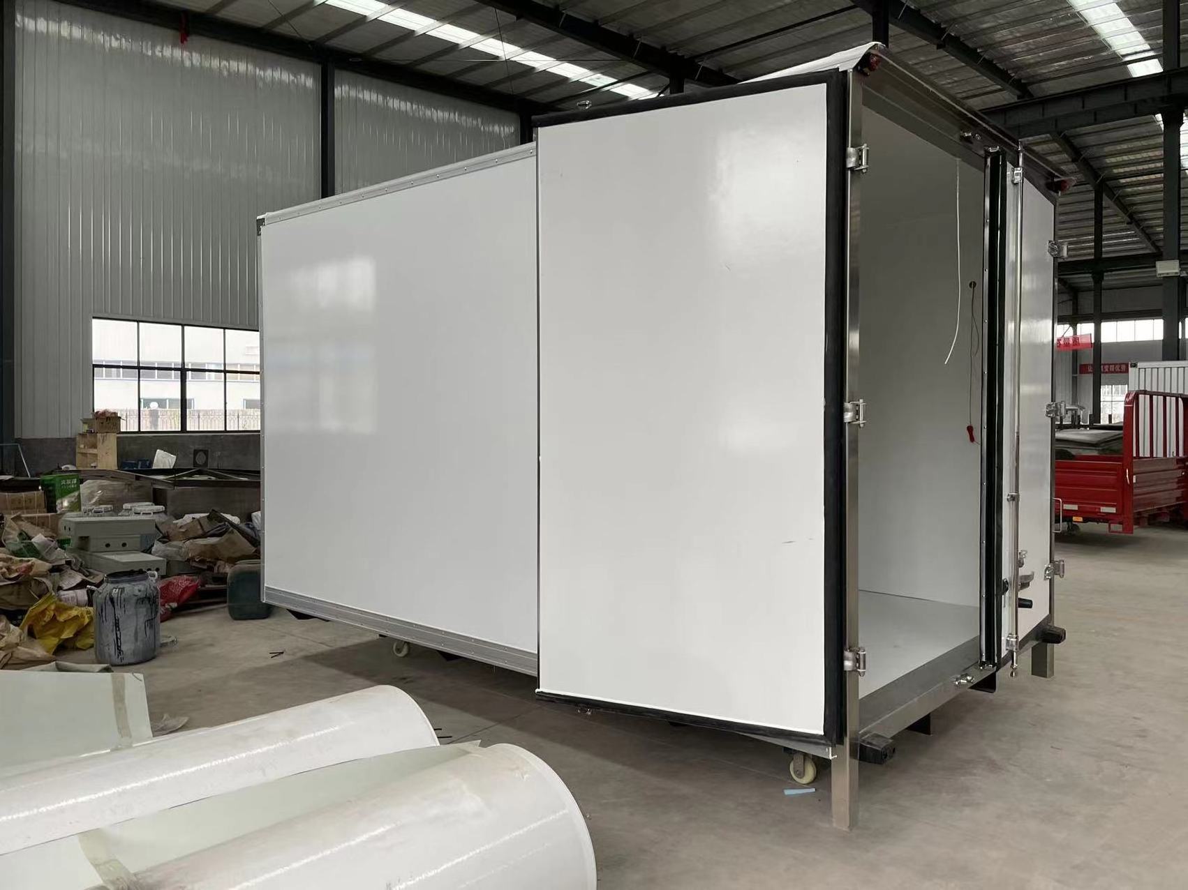 Ice cream freezer transport refrigerated truck box fiberglass van body panels for best sale