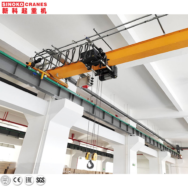 Concrete Pillar Industry 2.5 ton 5 ton 7.5ton 9 ton Rail Mounted Single Girder Overhead Crane Price