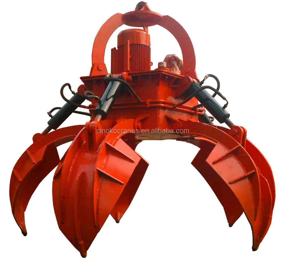 Industrial Electric Hydraulic Orange Peel Scrap Grapple Wireless Remote Control Crane Grab Bucket For Sale