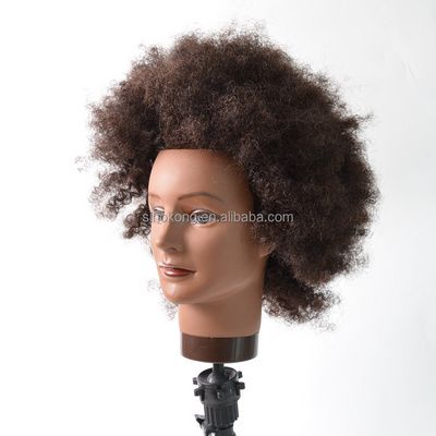 Wholesale human hair afro training head mannequin,head manikin training doll head