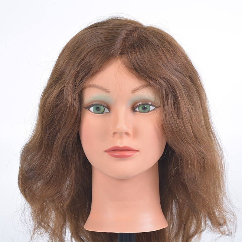 Wholesale Salon Equipments Natural Indian Hair Mannequin Heads Barber Training Head