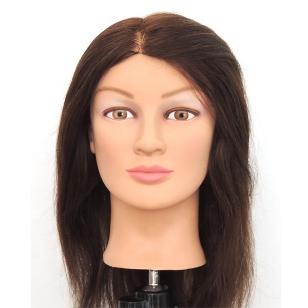 Wholesale Salon Equipments Natural Indian Hair Mannequin Heads Barber Training Head