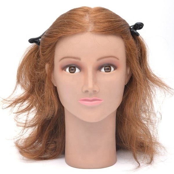 Wholesale Salon Equipments Natural Indian Hair Mannequin Heads Barber Training Head