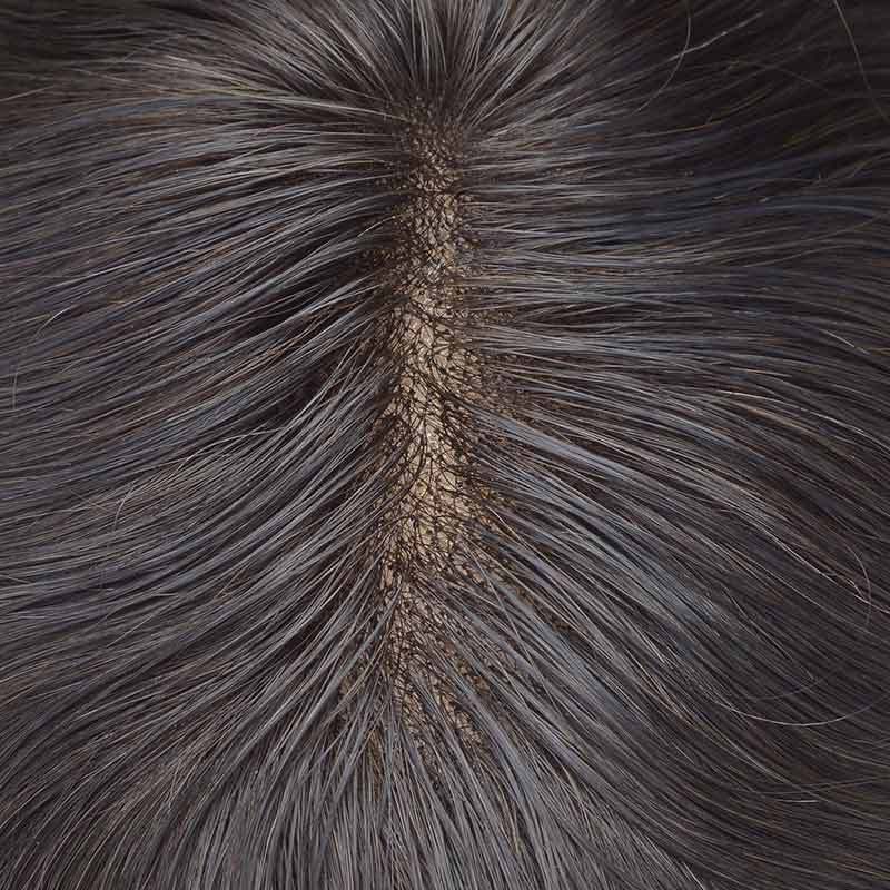 Breathable Swiss Lace Top Toupee With PU Around 100% Human Hair Toupee for Men